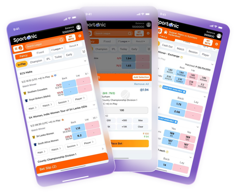 Sportonic app preview